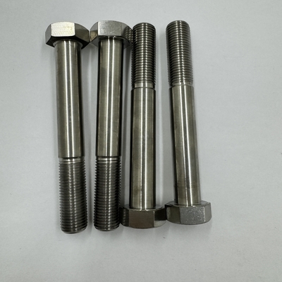 DIN estándar GR5 Titanio Hex cabeza perno 1/2 &quot;-20 x 4.5&quot; pernos de pernos con acabado natural 6AL-4V aleación de titanio