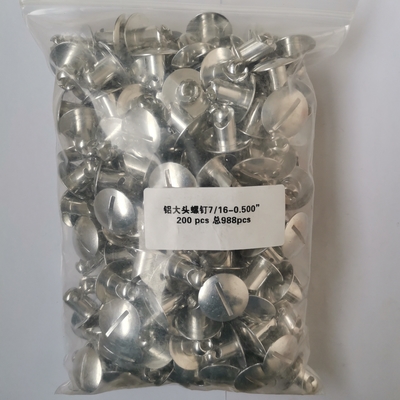 Corazón grande de aluminio plateado 1&quot; Dzus Fijaciones para Sprint Auto Parts Quarter Turn Dzus 7/16*.500&quot; OE NO. Estándar