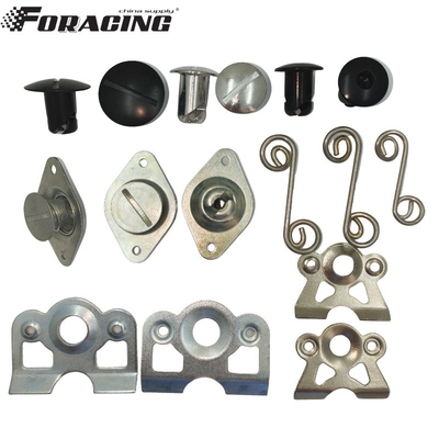 Corazón grande de aluminio plateado 1&quot; Dzus Fijaciones para Sprint Auto Parts Quarter Turn Dzus 7/16*.500&quot; OE NO. Estándar