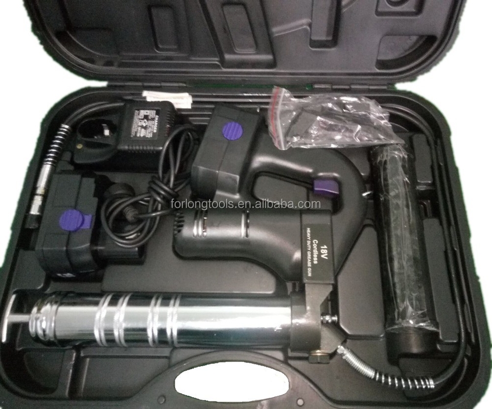 Universal OE NO. 18V Black Electric Grease Gun Recargable con capacidad de 500cc y larga vida útil Tipo japonés sin cables