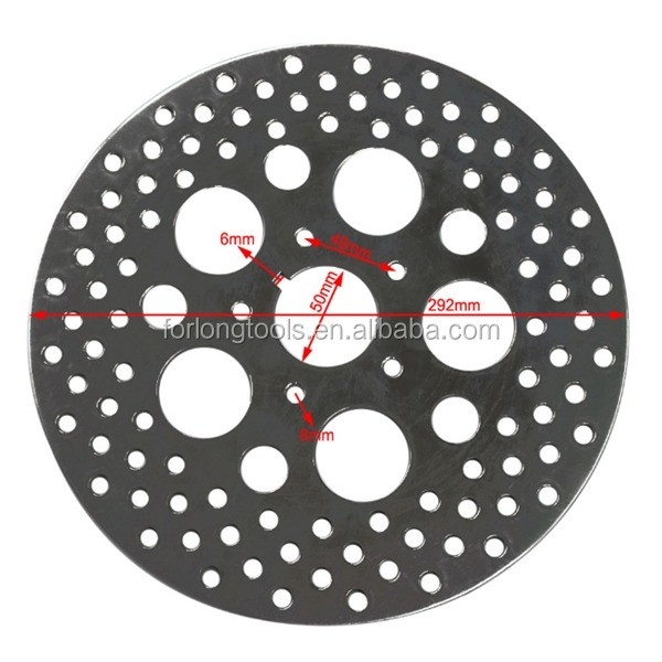 Harley Davidson XLH 883 Sportster Rotor de disco de freno trasero en acero inoxidable o titanio con orificio de montaje 5 posición trasera