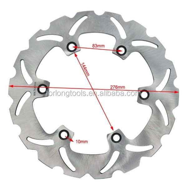 Reemplazo/reparación Finalidad Honda VFR Z 400 CBR F 600 Rotor del disco delantero del freno 276mm Tamaño con 6 orificios de montaje en la posición delantera