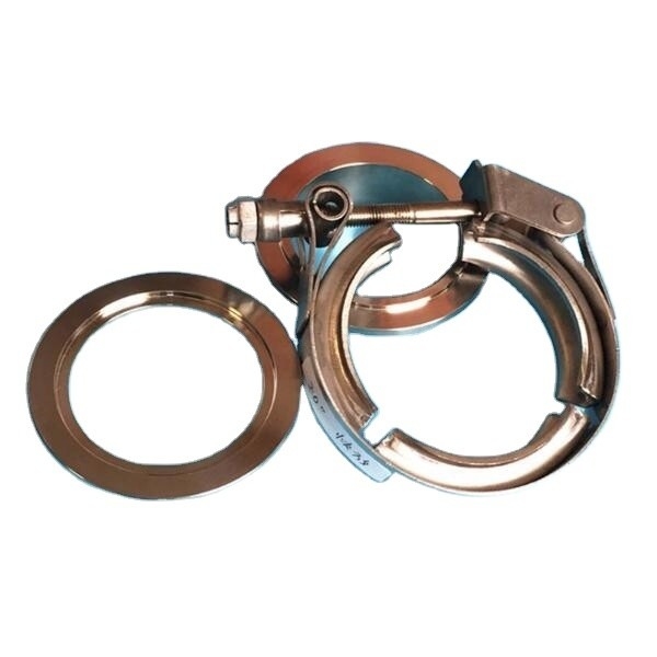 Sprint Car Universal Motores de acero inoxidable de 2,5 pulgadas Vband Clamp de liberación rápida con dos bridas Rango de 1,25 a 6,00 pulgadas
