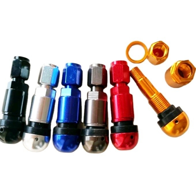 Año Universal TPMS TR525 Válvula de neumático sin tubo con tapa de polvo de aluminio