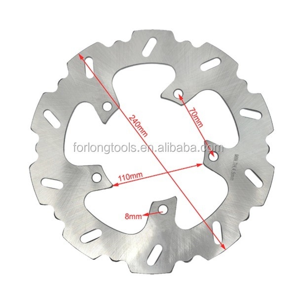 Freno de disco de motocicleta de acero inoxidable de 240 mm para BMW G 650 X Moto 650 Agujero de montaje fijo y resistente 5 espesor 4,5 mm