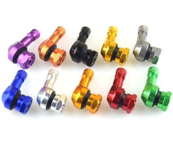 40 mm de longitud Universal de auto de montaje de la motocicleta de neumáticos tapa de válvula con cuerpo de aluminio y núcleo de latón de larga duración