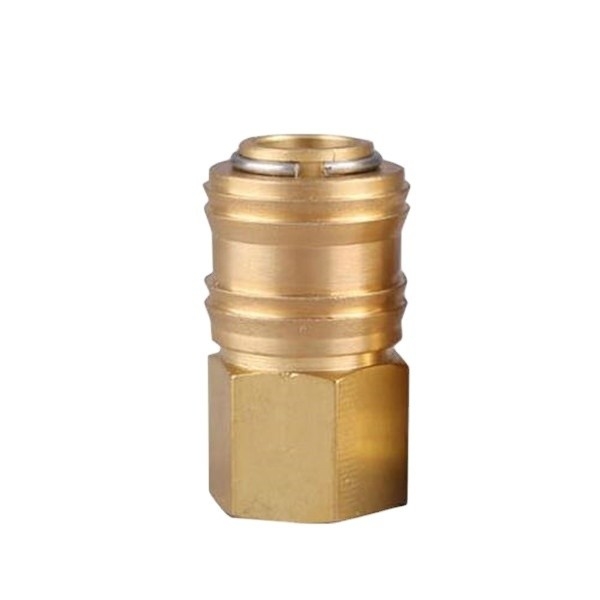 Sleeve de perforación y conexión de botón personalizado forjado 45 grados de latón grasa pezón 1/4 &quot;-28 UNF con soporte OEM