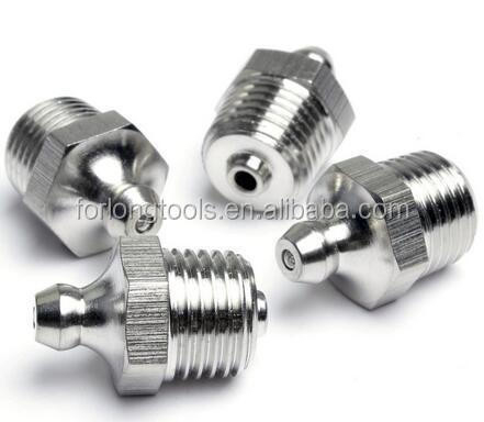 Sleeve de perforación y conexión de botones 1/4 &quot;-19 BSP acero inoxidable grasa recta de ajuste de tapa con código de cabeza plana redonda