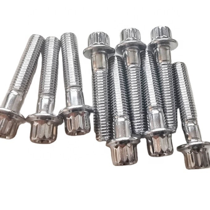 Acero universal cromado con montura de borde dividido pernos M7 x 32mm para ruedas Sin diseño sólo estilo Sin características adicionales