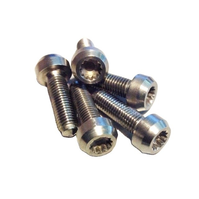 Fácil de instalar y duradero M7 * 24mm Titanio tornillos de borde dividido para el acabado natural estándar BBS DIN