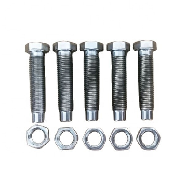 DIN estándar y Titanio perno 7/16 &quot;-20 con 9/16&quot; Hex Nut para 1-1/8&quot; Torsión Stop acabado natural
