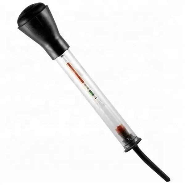 Negro y rojo 330mm/13&quot; tubo de goma de vidrio longitud de la batería de automóvil hidrómetro para la detección rápida de ácido del agua electrolito