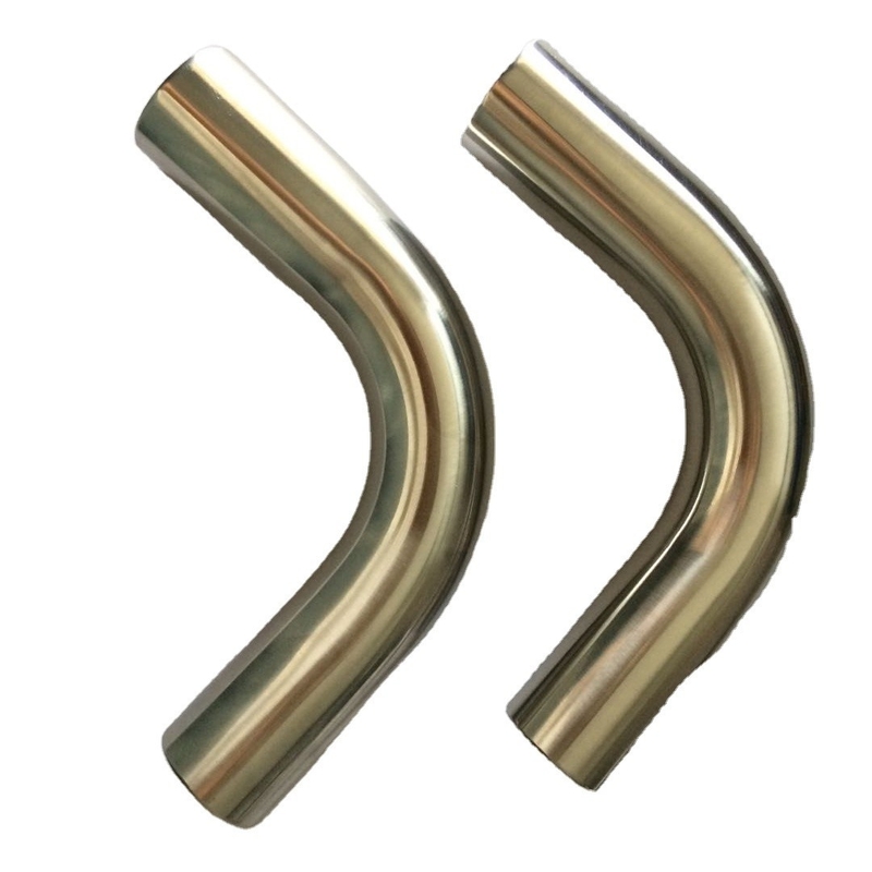Conexión de soldadura 25mm * 1.5mm 90 grados tubo de escape de codo hecho de acero inoxidable 304 material para la industria