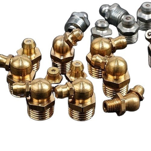 Accesorios universales para automóviles de latón recto grasa hidráulica pezón M6 M8 M10 para camión de excavadora de carga pesada OE NO.