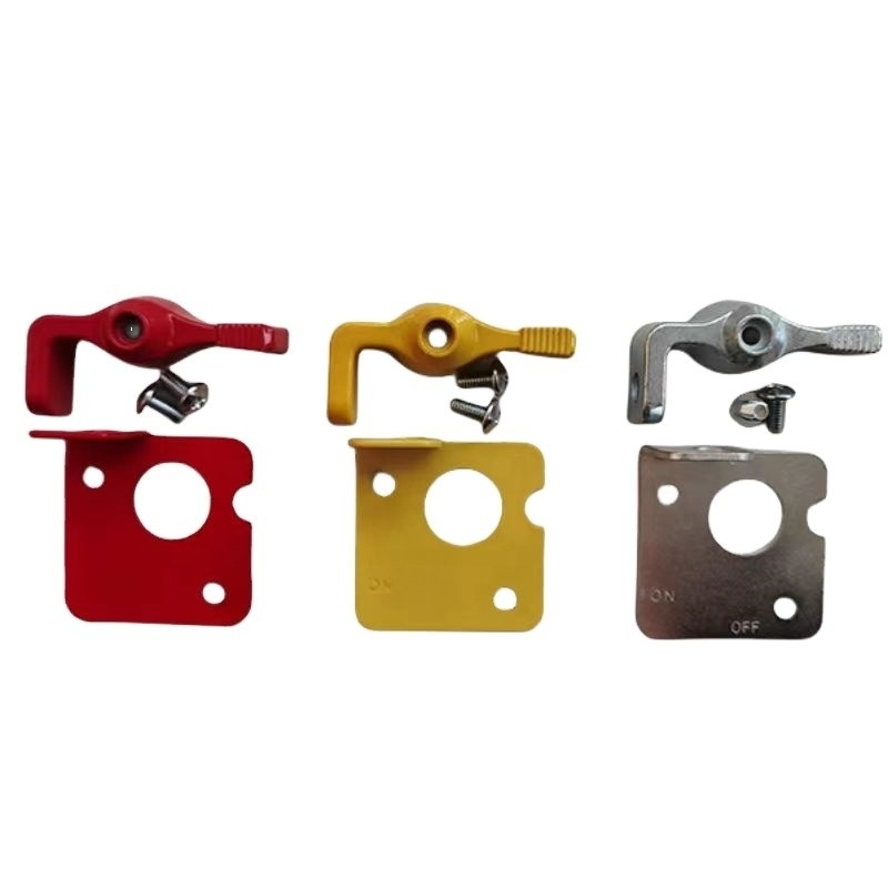 No. estándar OE. Universal Car Fitment Master Disconnect Switch Lockout Lever Kit con interruptor de batería en amarillo rojo y plateado