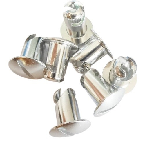 Aluminio universal 7/16 &quot;por.500&quot; 1/4 Girar rápidamente DOME HEAD Dzus Fijaciones Aluminio de plata para el rendimiento universal