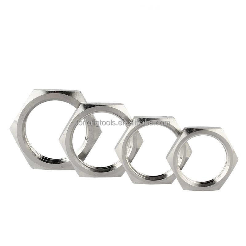 Finitura natural de acero inoxidable Hex Jam Nut 5/8-18 Nut delgado para tamaño estándar en el sistema de medición imperial