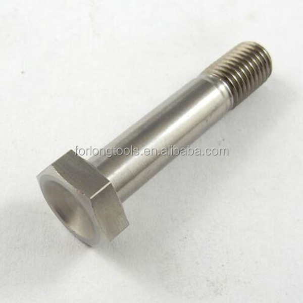 DIN estándar GR5 Titanio Hex cabeza perno 1/2 &quot;-20 x 4.5&quot; pernos de pernos con acabado natural 6AL-4V aleación de titanio