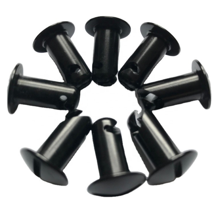 Aluminio negro universal 5/16 &quot; * 0,500&quot; Quarter Turn rápido Dzus Fijaciones con botones de cabeza de cúpula suave/estribos y agarre duradero